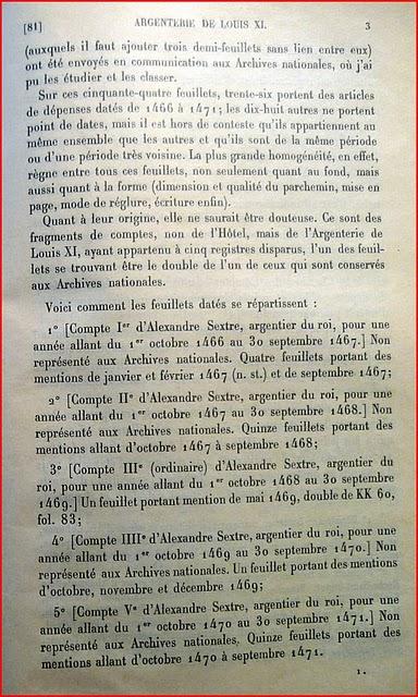 LES COMPTES de L'ARGENTERIE  de LOUIS XIpar Charles ...
