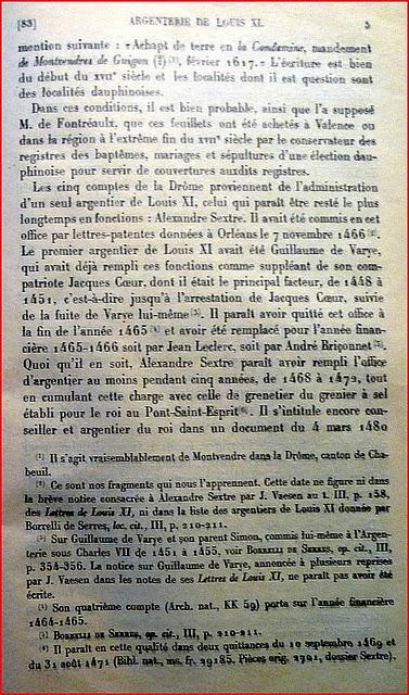 LES COMPTES de L'ARGENTERIE  de LOUIS XIpar Charles ...