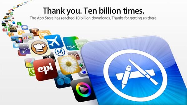 App Store de Apple vient d’atteindre les 10 milliards de téléchargements