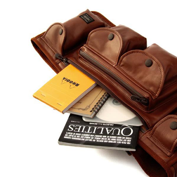 WHITE MOUNTAINEERING X PORTER – LEATHER WAIST BAG