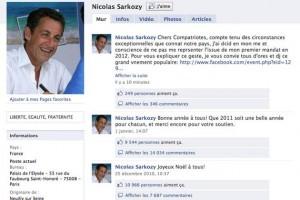 Le compte Facebook de Nicolas Sarkozy piraté