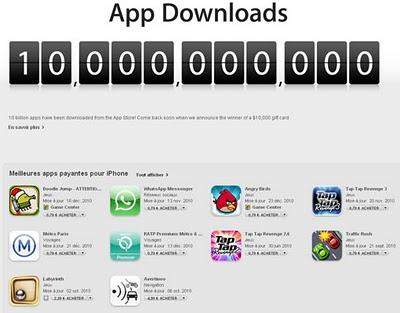 AppStore : les Tops et les 10 milliards