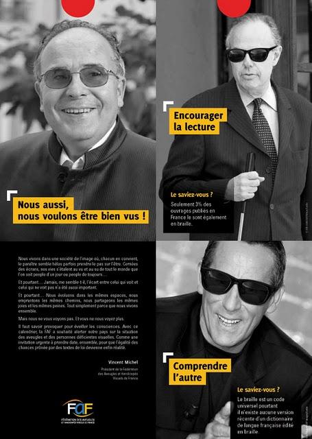 la campagne choc des aveugles de France