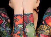 tatouage fruits légumes jour