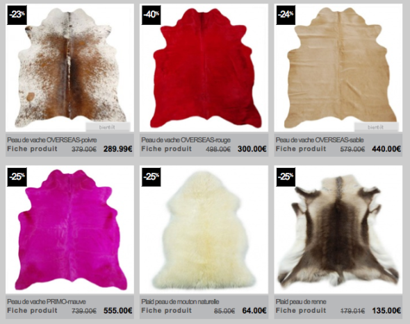 vente privée des peaux de bête Bourgeois & Cie