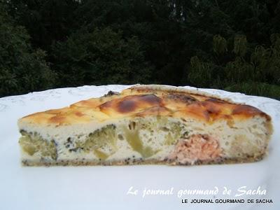 Tarte saumon-brocoli