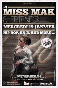 Soirée Hip Hop Dj Miss Mak & Friends - Soirée Bar twentyone sound bar paris