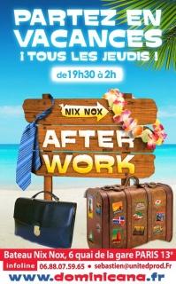 Afterwork 100  Latino - soleil et dépaysement ! - Soirée After Work bateau nix nox paris