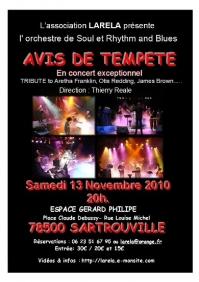 CONCERT EXCEPTIONNEL de Rhythm'n'blues et de Soul - Concert theatre gerard philipe sartrouville