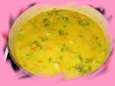 Soupe brocolis, fromage frais