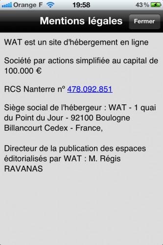 Aperçu de l’application iPhone Wat.tv disponible prochainement sur l’App Store