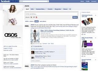 Asos ouvre la 1ère boutique sur Facebook en Europe.