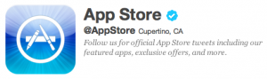 L’App Store présent sur Twitter