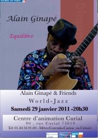 Alain Ginapé : nouvel album Equilibre - Concert centre curial paris