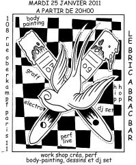 BODY PAINTING AU BRIC A BRAC - Soirée Bar le bric à brac bar paris