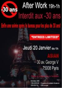 After Work @ RESERVE AUX + DE 30ANS - Soirée After Work Asian Paris
