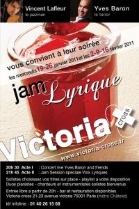 jam lyrique et concert jazz - Concert victoria cross paris