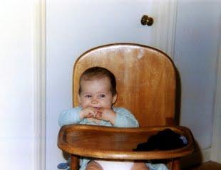 Me in My High Chair - Old Scan