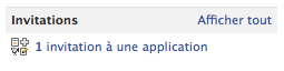 Invitation aux applications facebook