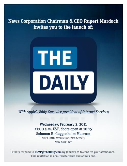 The Daily et peut être l’iOS 4.3 présentés le 02 février