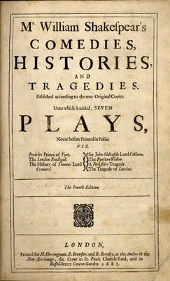 Au sommet, les dix livres les plus chers de l'Histoire: n°5, Le Premier Folio de William Shakeaspeare