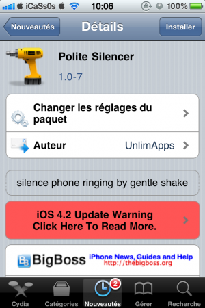 Polite Silencer 1.0-7 : Couper la sonnerie grâce à l’accéléromètre!