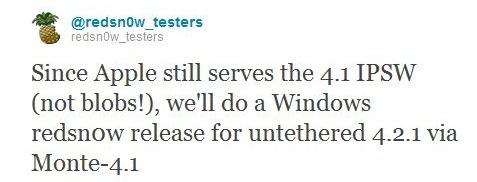 Jailbreak iOS 4.2.1 untethered sur Windows avec Redsn0w 0.9.7 bientôt disponible