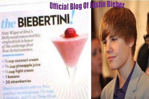 Justin Bieber : the Bibertini, le cocktail pour ados !