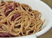 Spaghettis trop chou caramel soja