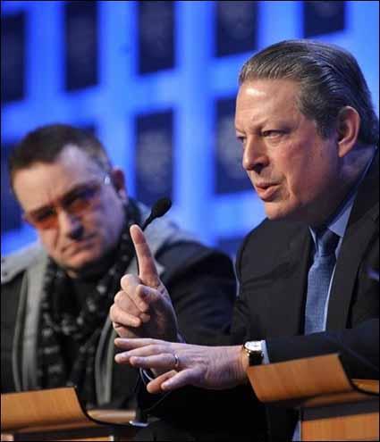 Al Gore et Bono à Davos