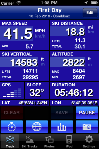 [iTunes] Ski Tracks: votre GPS de poche!