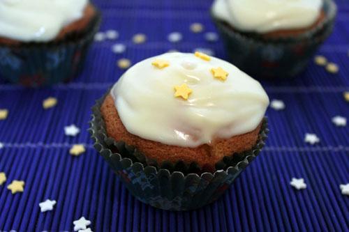 Cupcakes vanille-citron, ganache chocolat blanc