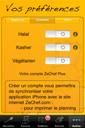 Application iPhone ZeChef : Promotion à l’occasion de la Saint Valentin, 0.79€ !