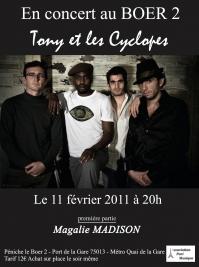 Tony et les Cyclopes - Concert Boer 2 Paris