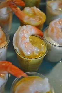 Mini-cocktails de crevettes sauce cari et érable
