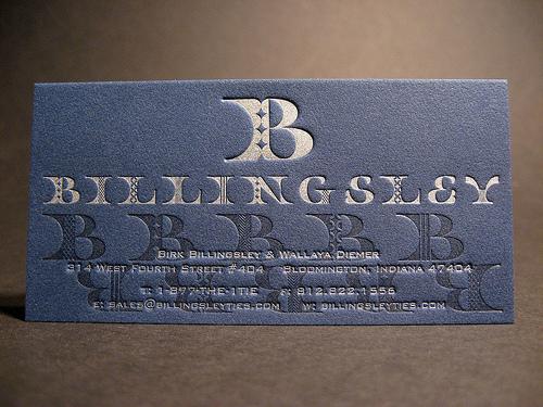 billingsley letterpress business card 25 cartes de visites créatives et originales pour votre activité (Vol4)