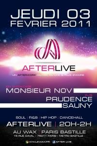 AFTER LIVE + Mr NOV en showcase - Soirée Bar Wax Paris