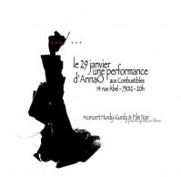 Performance d'AnnaO - Concert les combustibles paris