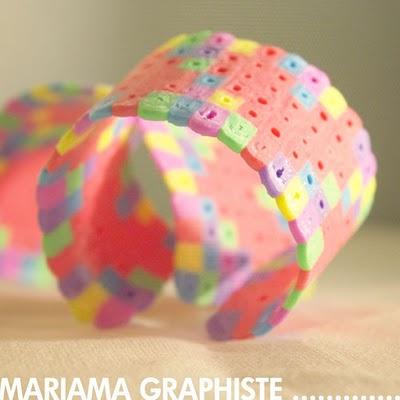 Bracelet perles plastiques Rainbow Gum