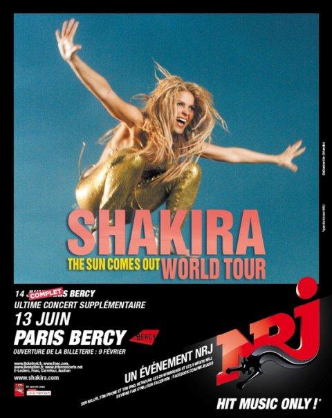 Shakira ... Un deuxième Bercy confirmé (officiel)