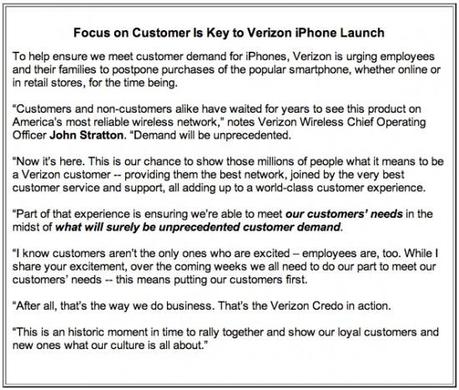 Les employés de Verizon priés de ne pas acquérir d’iPhone