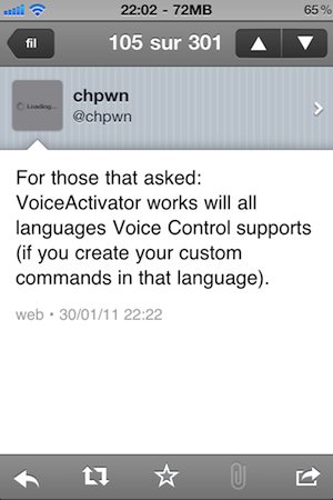 VoiceActivator, le nouveau tweak de Chpwn