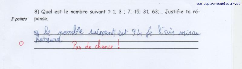 copie controle insolite