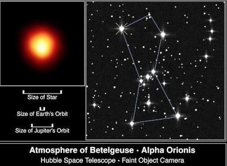 Bételgeuse photographiée par le télescope Hubble en 1995