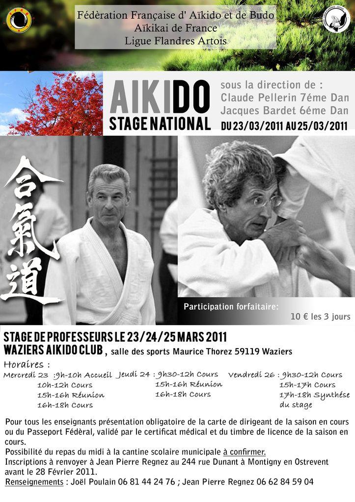 stage prof aikido à waziers, nord - Bardet & Pellerin mars 2011