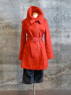 Rachel's red coat...
