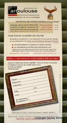 11041: remise de l'oeuvre au service de Maître Labarbe le 04/02/11: ART TOULOUSE 2011