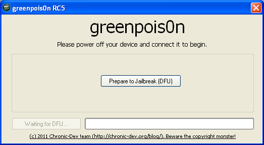 [TUTO] [WINDOWS] Jailbreak iPhone 4 iOS 4.2.1 untethered avec GreenPois0n
