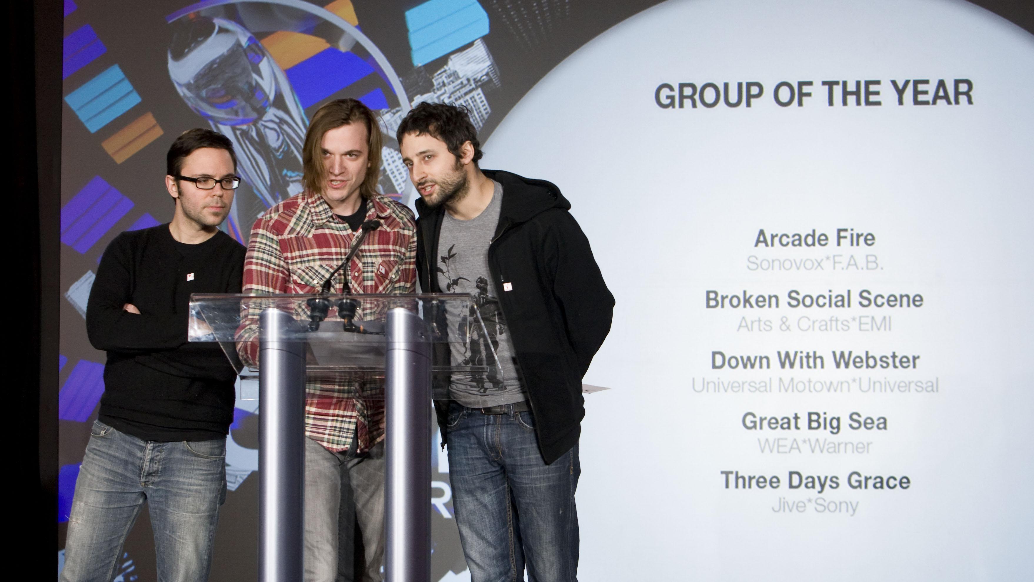 Members of Karkwa Announce Nominees at the 2011 JUNO Awards Nominee Press Conference