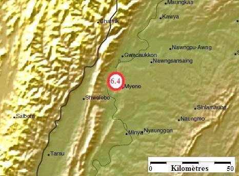 Le 04 Février, un violent séisme secoue le Nord-Ouest de la Birmanie. Silence radio des autorités.